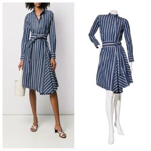 Brunello Cucinelli Striped Cotton Shirt Dress – XS